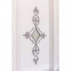 Зеркало в белой декоративной раме Lissman Silver 