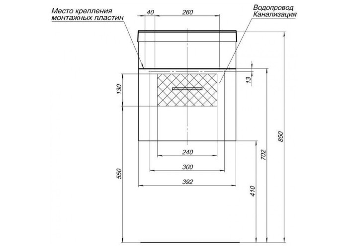 Комплект мебели для ванной Aquanet Нота NEW 40 лайт светлый дуб в интернет-магазине «Зеркала с подсветкой» фото